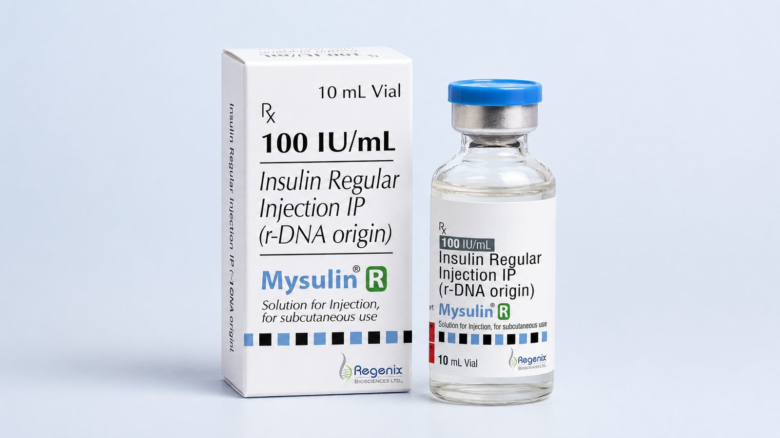 Human Insulin (Regular) — Regenix Biosciences Insulin Regular Injection IP 100 IU/mL